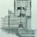 A Smith HydraulicTurbine with a Woodward gateshaft type water wheel governor   ca 1912